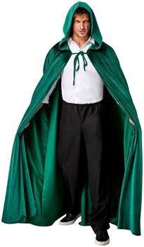 Rubies Adult Green Full Length Hooded Renaissance Cloak