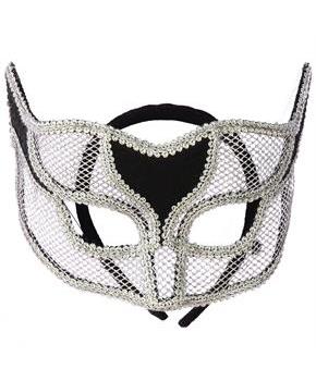 Silver Netted Mask