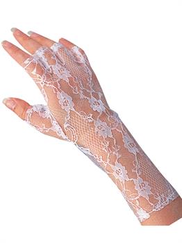 White Lace Gloves