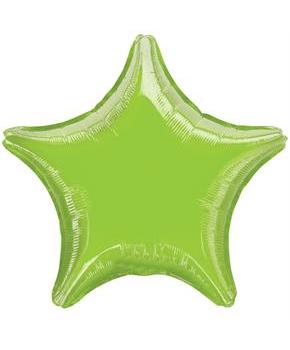 Lime Green Star Foil Balloon 19"