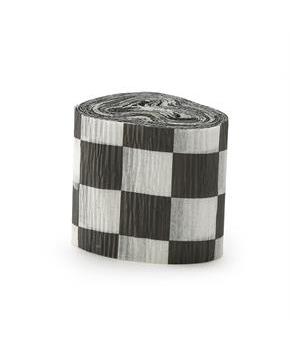 Black and White Checkered Crepe Paper
