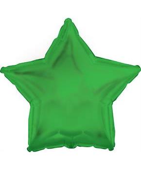 Green Star Foil Balloon 19"