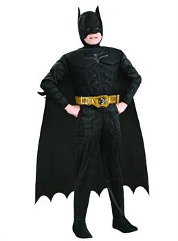 Rubie's Child's Dark Knight Rises Deluxe Muscle Chest Batman Costume with  Mask, Small