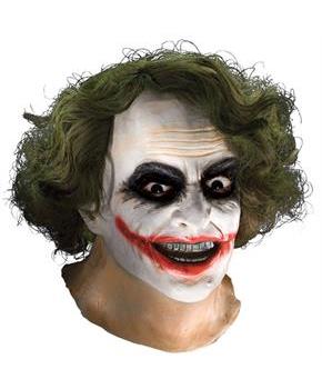 Batman Dark Knight Adult Joker Latex Mask with Hair