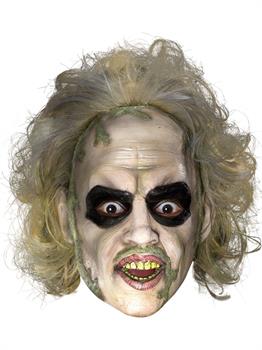Beetlejuice Vinyl Mask with Hair (One Size)