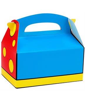 Blue, Red and Yellow Empty Favor Boxes 
