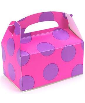 Hot Pink and Purple Dots - Empty  Favor Boxes 