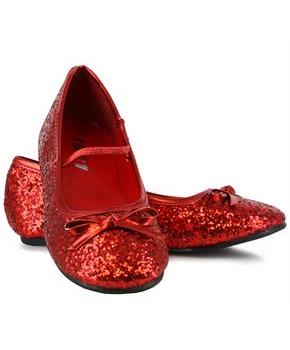 Red Ballet Slipper with Glitter Child