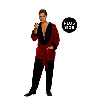 Playboy Men's Smoking Jacket Adult Plus Costume