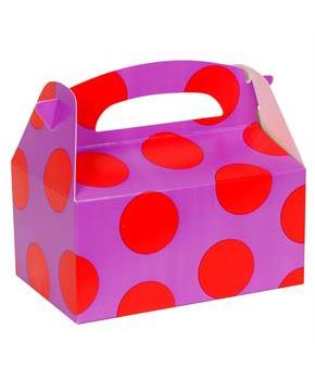 Purple with Red Dots Empty Favor Boxes