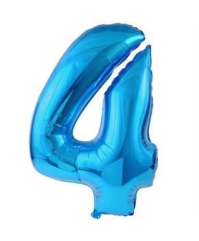 #4 Blue Foil Balloon