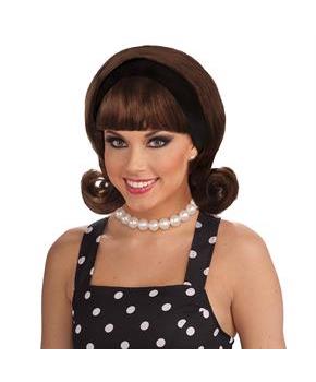 50's Flip Wig - Brown Adult
