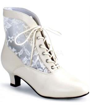 Victorian Adult Boots Ivory