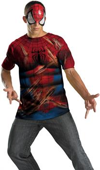 Spider-Man Shirt And Mask Adult Costume