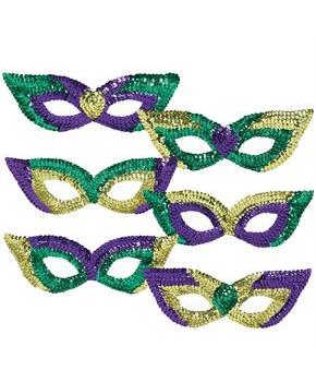 Mardi Gras Sequin Party Masks