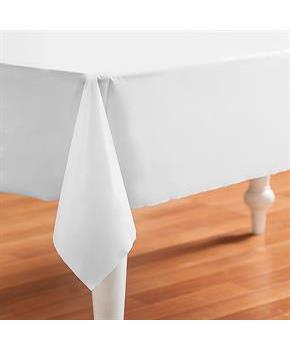 Bright White (White) Plastic Tablecover