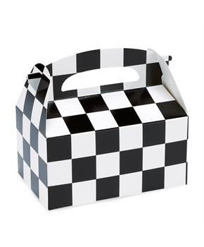 Black and White Check Empty Favor Boxes 