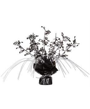 Black and Silver Musical Notes Foil Spray Centerpiece 11" H