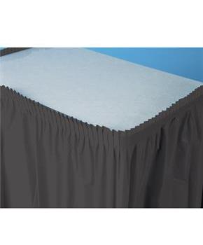Black Velvet (Black) Plastic Table Skirt
