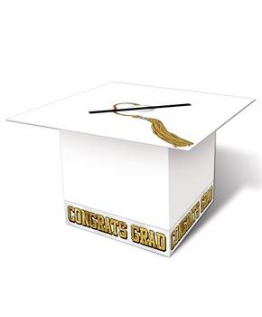 White Grad Cap Graduation Card Box