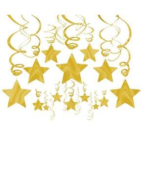 Multi Color Mega Value Pack Star Swirl Decorations