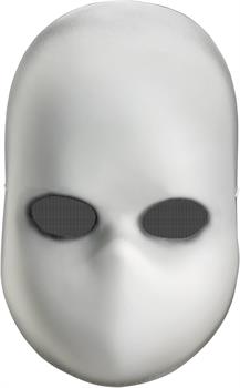 Blank Black Eyes Doll Mask (Adult)