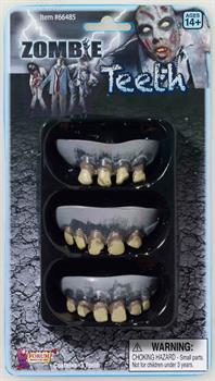 3 Pack Zombie Teeth Adult