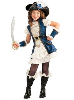 Blue Pirate Girl Child Costume