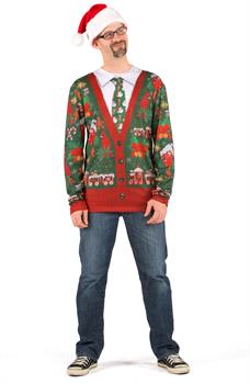 Ugly Cardigan with Tie Shirt