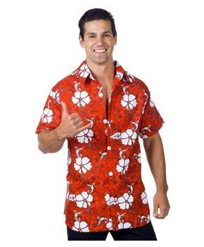Red Hawaiian Shirt Adult