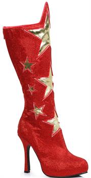 Women's Red Superhero Star Boots