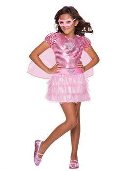 Pink Supergirl Sequin Toddler Costume