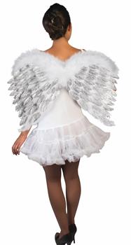 White Feather Angel Wings with Glitter