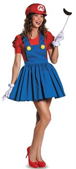 Super Mario: Mario w/Skirt Adult Costume