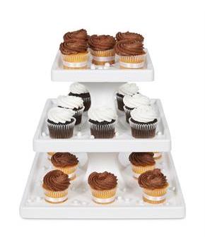 3 Tier Square Cupcake Stand