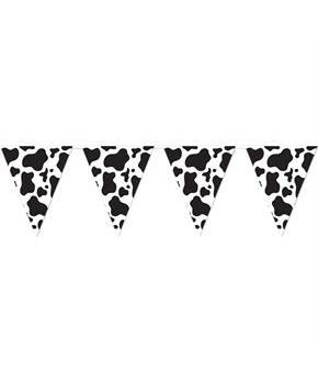 Cow Print Pennant Banner