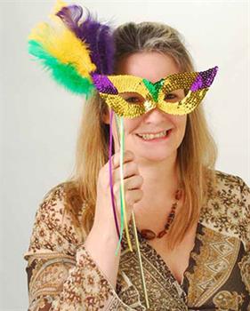 Mardi Gras Mask on a Stick
