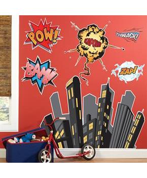 Superhero Comics Giant Wall Decals