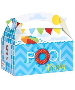 Splashin' Pool Party Empty Favor Boxes 