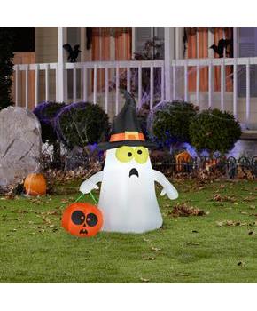 Ghost with Witch Hat Airblown