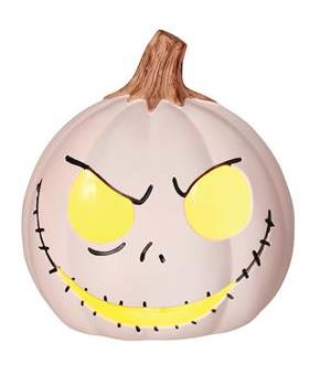 The Nightmare Before Christmas Jack Skellington 6" White Light-Up Pumpkin