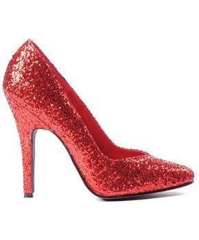 Women's Red Glitter Pumps