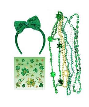 St. Patrick's Day Headband And Beads Bundle