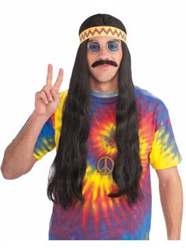 Black Unisex Hippie Wig
