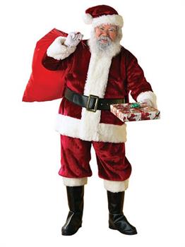 Deluxe Regency Crimson Adult Santa Suit