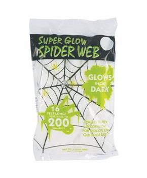 60 Gram Glow In The Dark Spider Web
