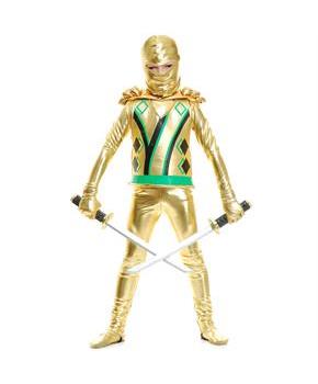 Boys Gold Ninja Avenger Series III with Armor Costume