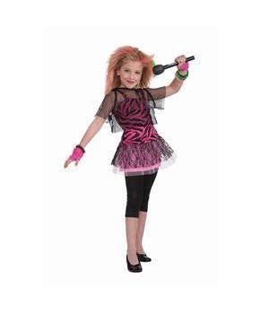 Child 80s Punk Rock Star Girl Costume
