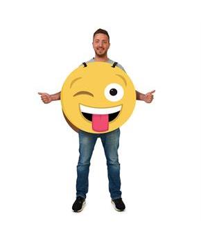 Wink/Heart 2-Sided Cardboard Emoji Costume