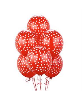 Red with White Dots Balloons 